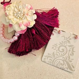 SPRING PURPLE Flower bracelet with pink earrings